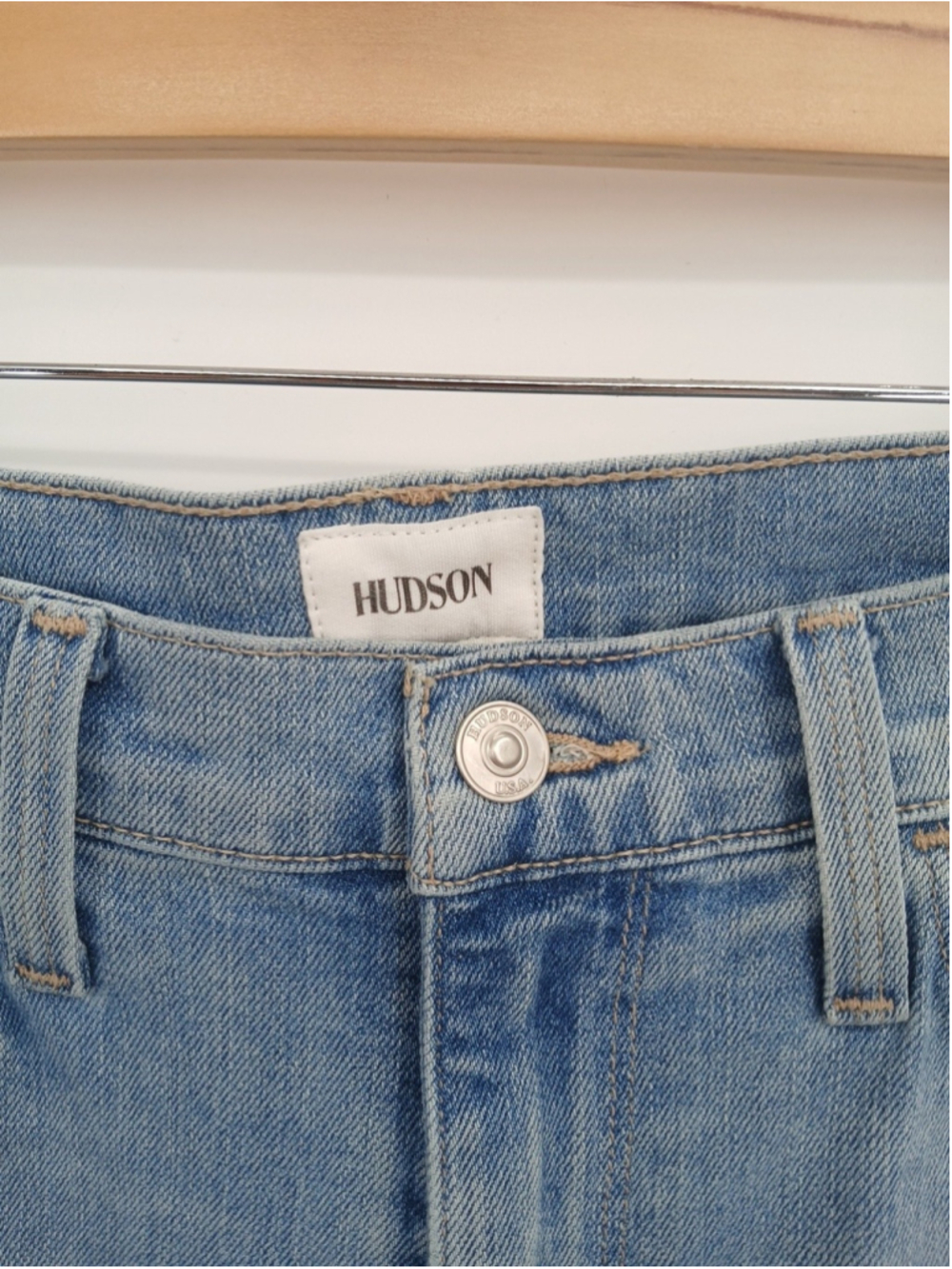 Hudson Jeans Blair High Rise Straight Crop Womens Size 26 Blue Distressed - Picture 3 of 16